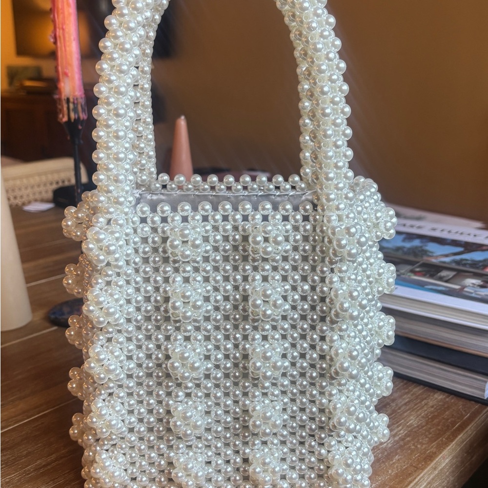 Pearl Beaded Handbag Purse